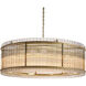 Kore LED Brass / Clear Chandelier Ceiling Light, Large
